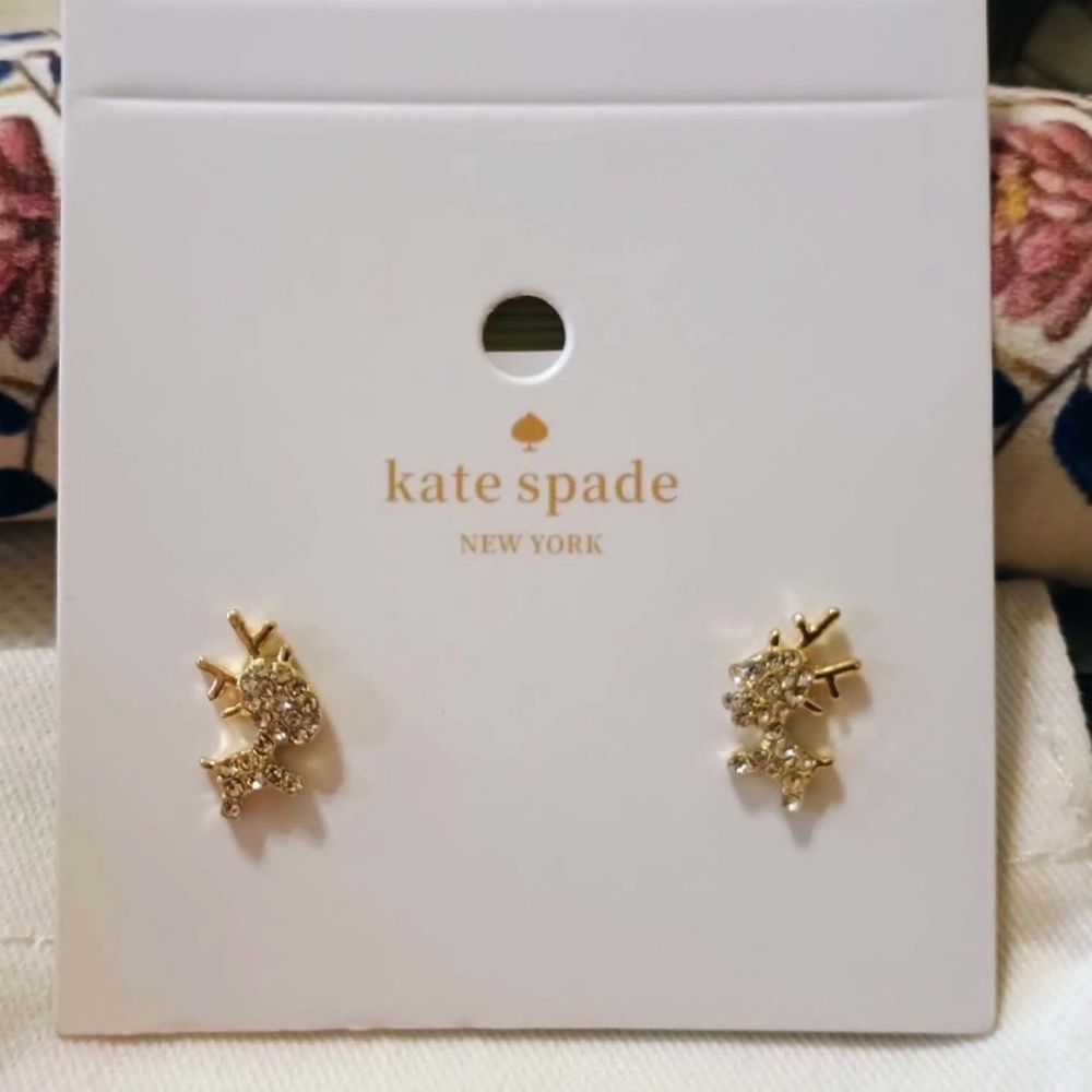 Kate Spade Deer Earrings Gold Stud
